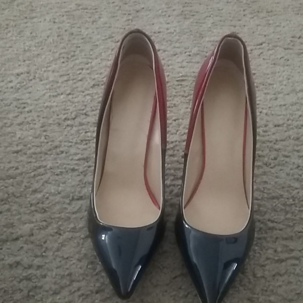 Black and red ombre heels